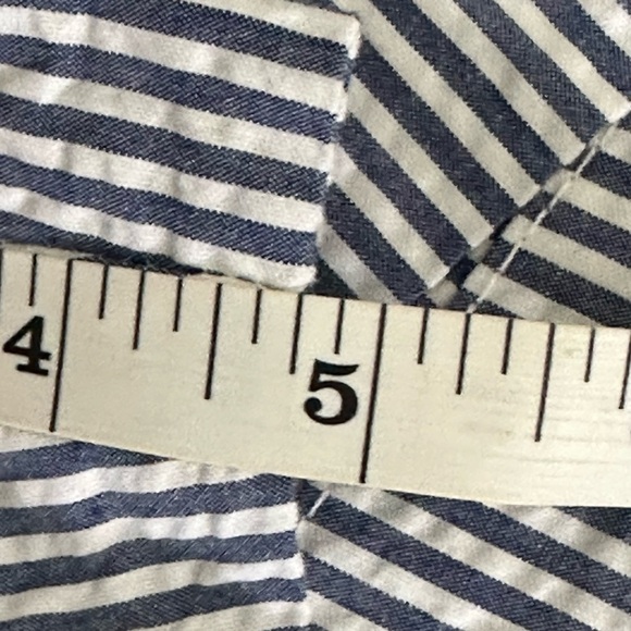 Old Navy sz 6 every day short mini stripe seersucker in blue and white - Picture 7 of 11